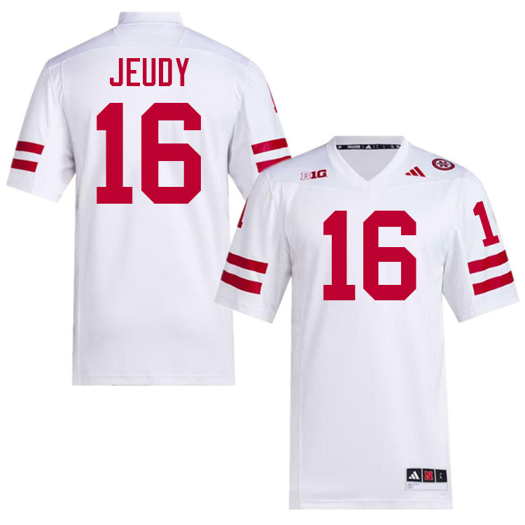 #16 Elijah Jeudy Nebraska Jersey,Nebraska Cornhuskers Football Uniforms,Jersey-White #16 Elijah Jeudy Nebraska Jersey,Nebraska Cornhuskers Football Uniforms,Jersey-White